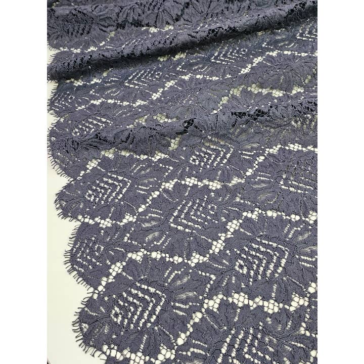 Lace To Love - Wholesale Craft Supplies - Dark Gray Heavy Spanish Eyelash Guipure Lace Fabric6
