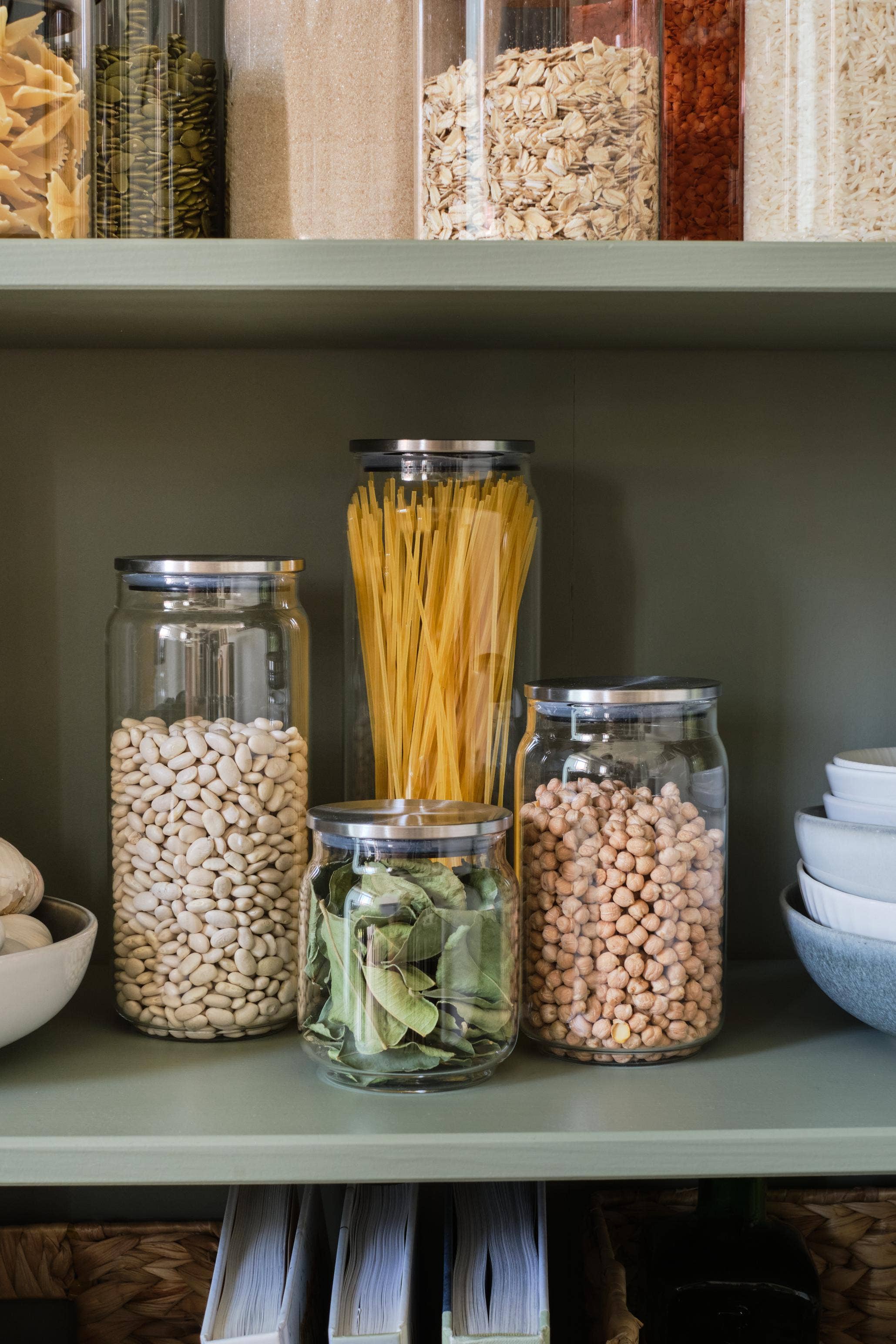 Silver KITCHEN BASICS Glass Beveled Canister with Lid3 for wholesale on Faire3