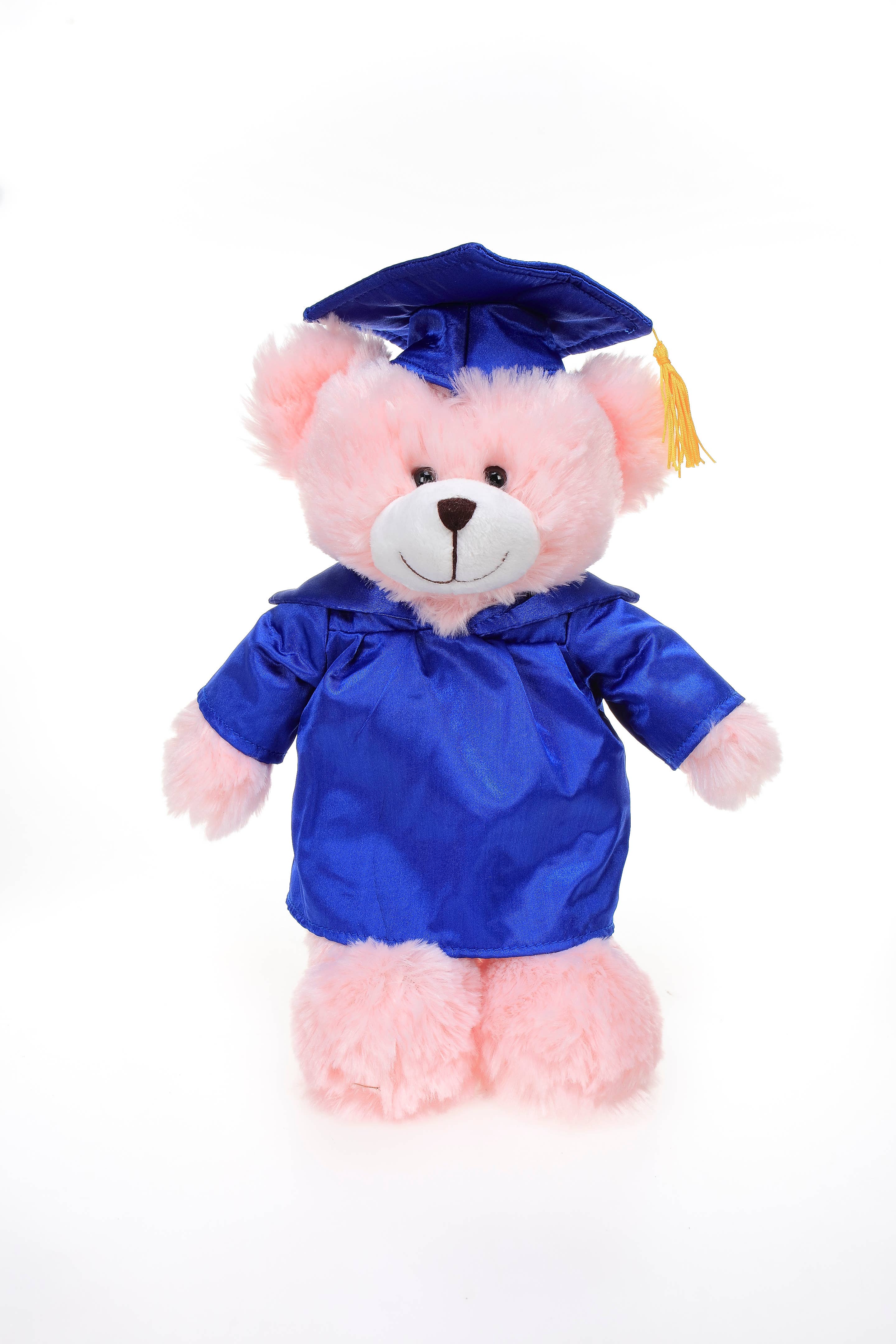 Plushland - Venta al por mayor Peluche - Niños y bebés - Juguete de peluche y peluche Graduation Imprint con forma de oso rosa, 11 pulgadas4
