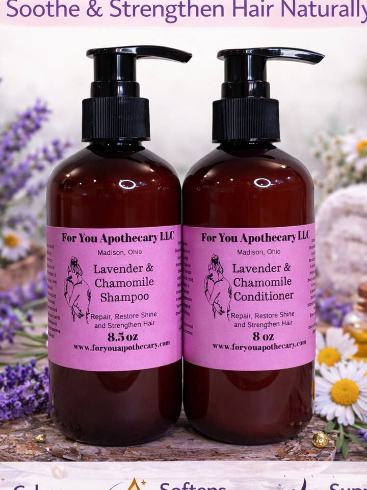 Coffret de soins capillaires à la lavande et à la camomille pour la vente par For You Apothecary LLC