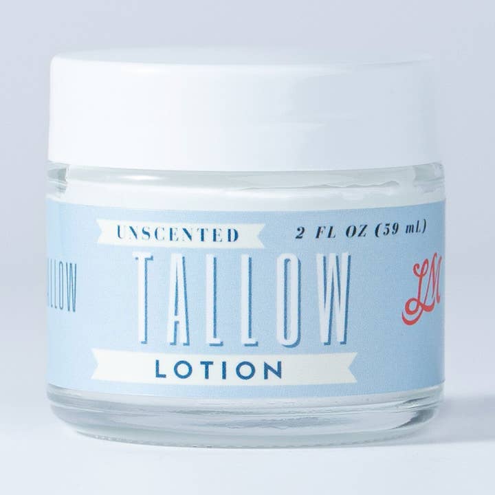 Unscented Tallow Lotion – 2oz & 9oz for wholesale by Lady May Tallow
