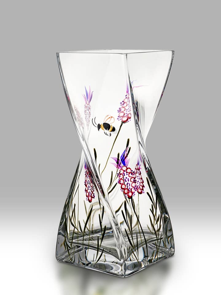Lavendel Bi 25 cm Twist Vase - 3104-25 for engroshandel hos Nobile Glassware Ltd.