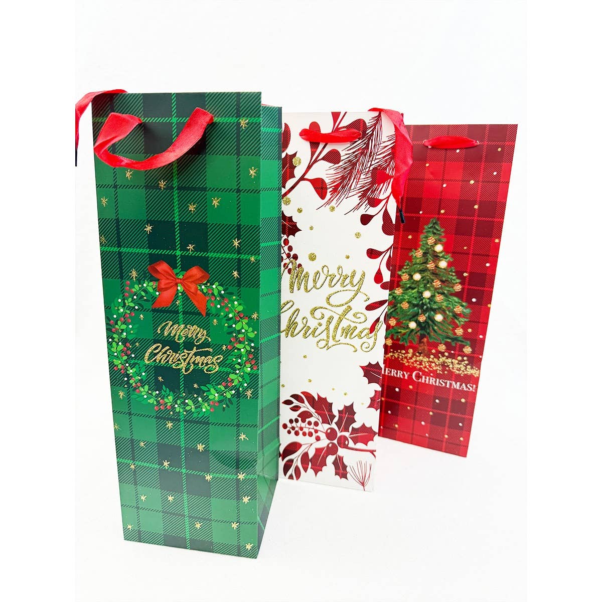 MÉLANGER LA COULEUR Sac cadeau à vin pailleté sur le thème de Noël en vente sur Faire6