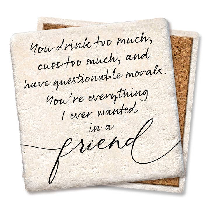 Tipsy Coasters & Gifts - Wholesale Coasters - COASTERS YOU DRINK TOO MUCH CUSS TOO MUCH COASTER2