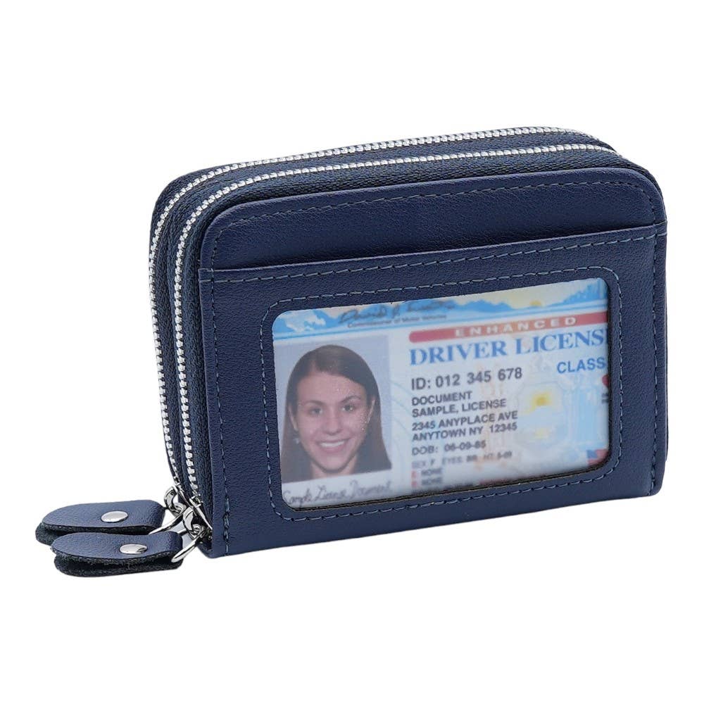 American Leather Goods - Wholesale Wallet - Women's - Leather Credit Card Holder with Zipper, Wallet for Women21