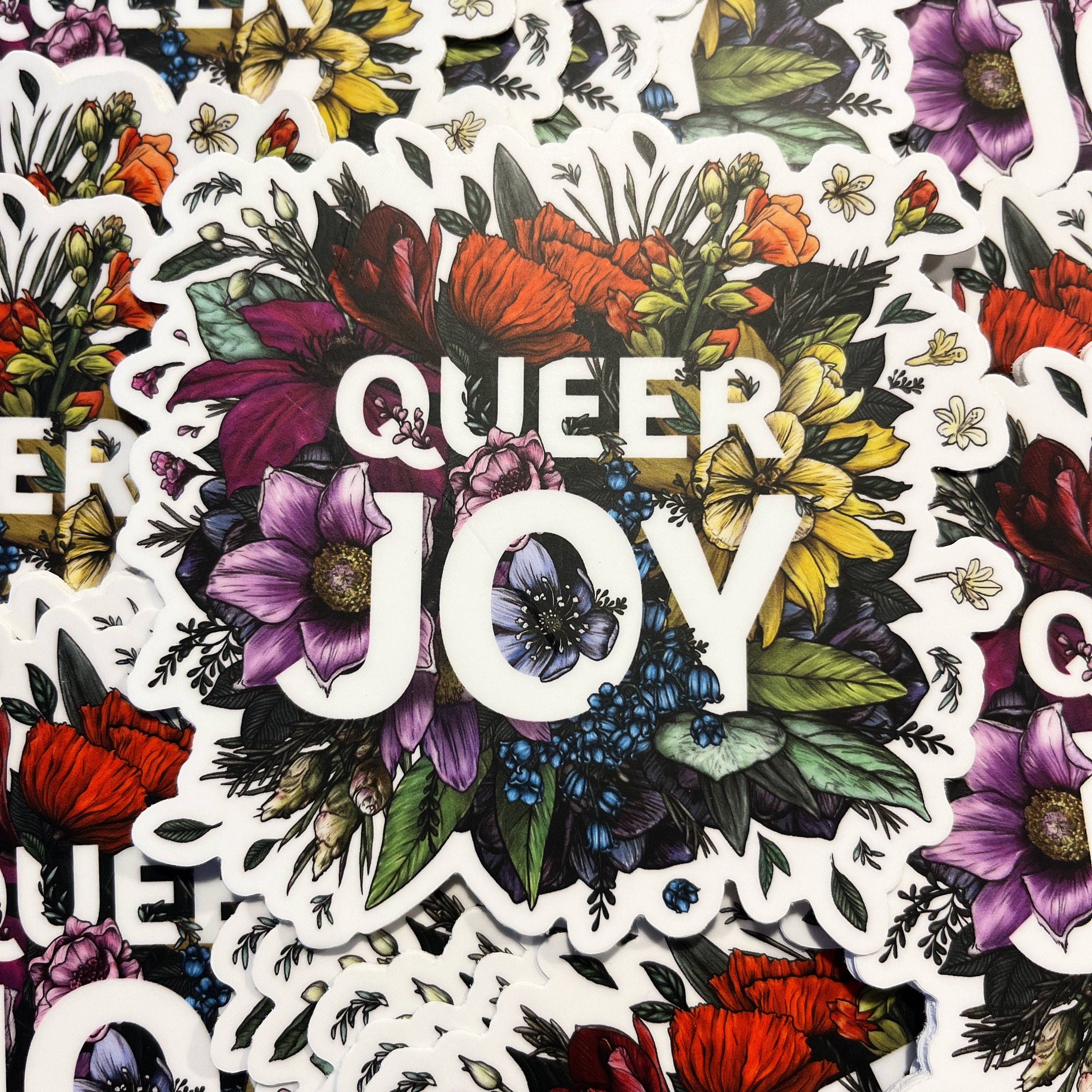 Transpainter - Wholesale Sticker - Queer Joy Bumper Sticker | Rainbow Pride | LGBTQ Gifts6