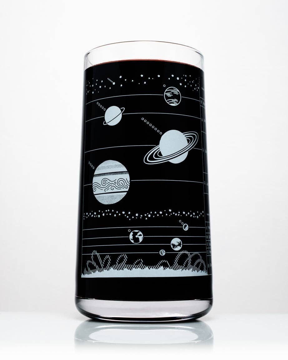 Cognitive Surplus - Wholesale Drinking Glass/Cup - Solar System Drinking Glass (Case of 4)1