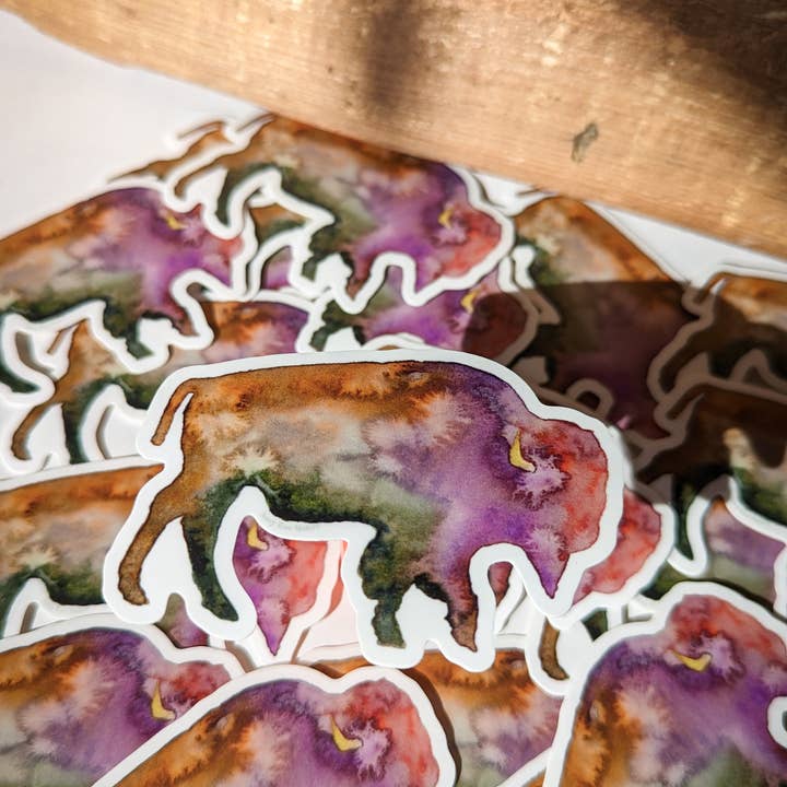 Bison Sticker for wholesale by Amy Rae Maker