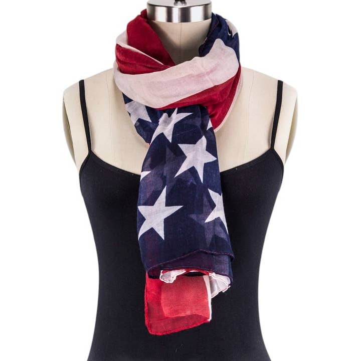 American Flag Fashion Scarf for wholesale by LA Jewelry Plaza