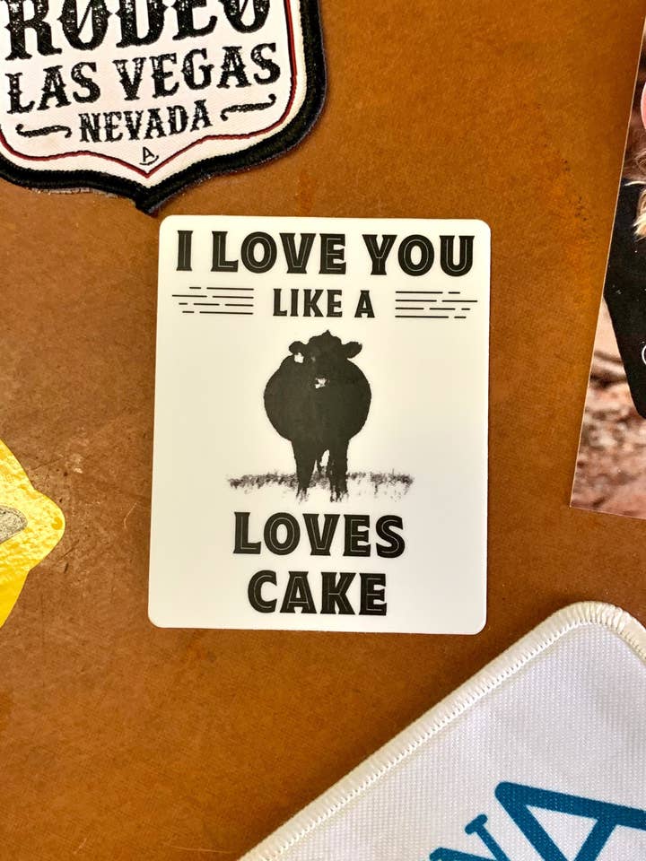 Ti amo come una mucca ama la torta
Adesivo per la vendita all'ingrosso da parte di Rockin A Design