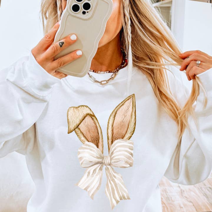 Shoppe SHC – wholesale Sweatshirt med tryck - Dam – Påsktröja | Damtrendig grafisk tröja