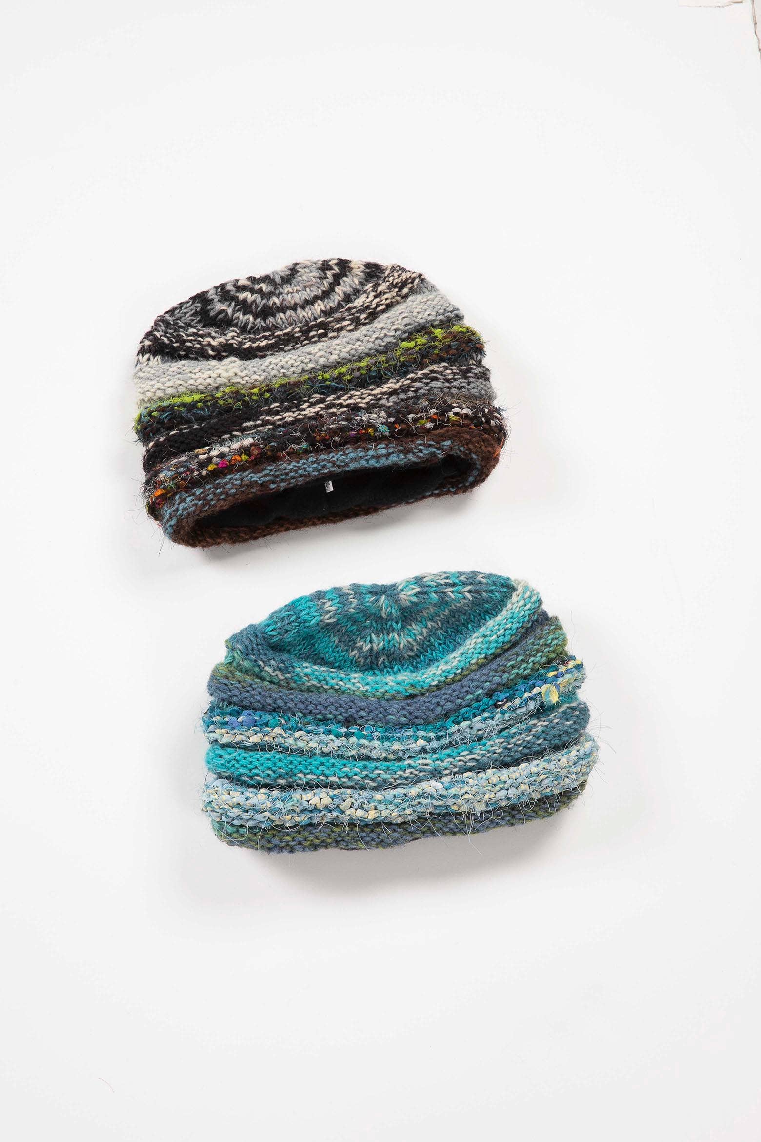 Windhorse Trading Inc - Wholesale Beanie - Women's - Multi color Wool & Silk Beanie. CH555