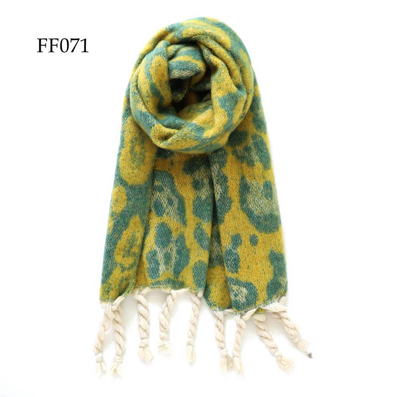 Adorro – Engroshandel Tørklæde - Dame – Blød multifarvet leopardfiltet aftagelig tørklæde (10 farver)4