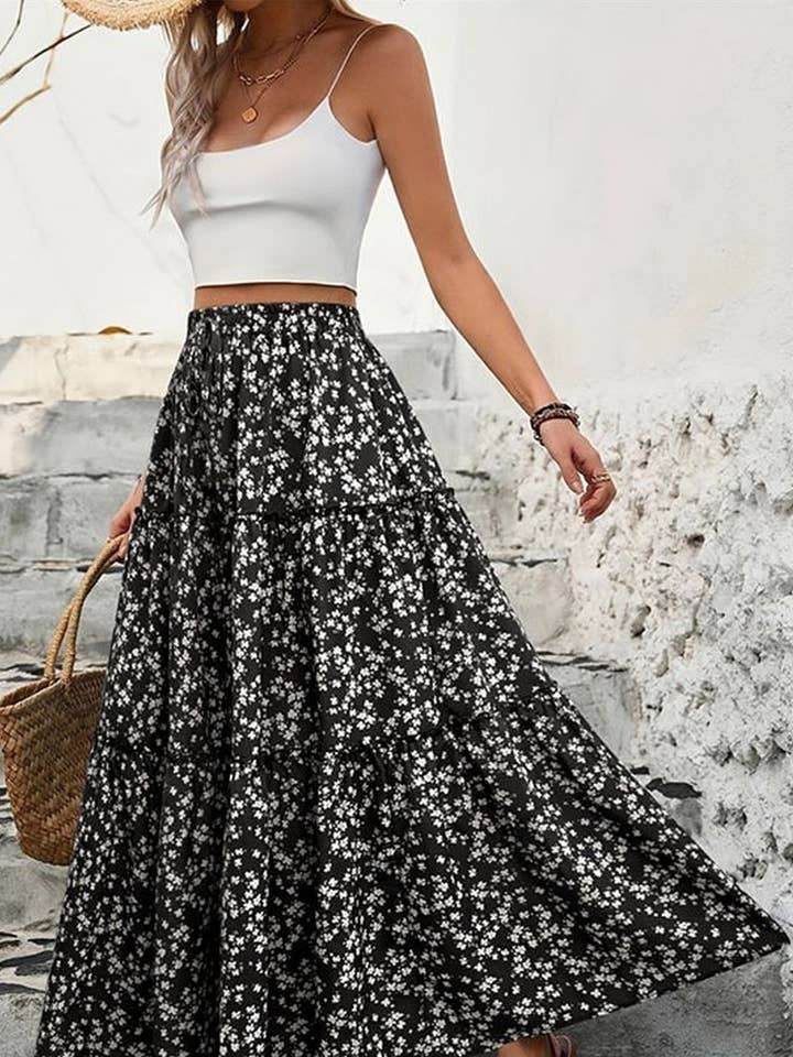 CWBLS0437_SMALL FLORAL BELT THREE-LAYER PATCHWORK LONG SKIRT and other Purchase Wholesale patchwork skirt. Free Returns & Net 60 Terms on Faire trending on Faire.