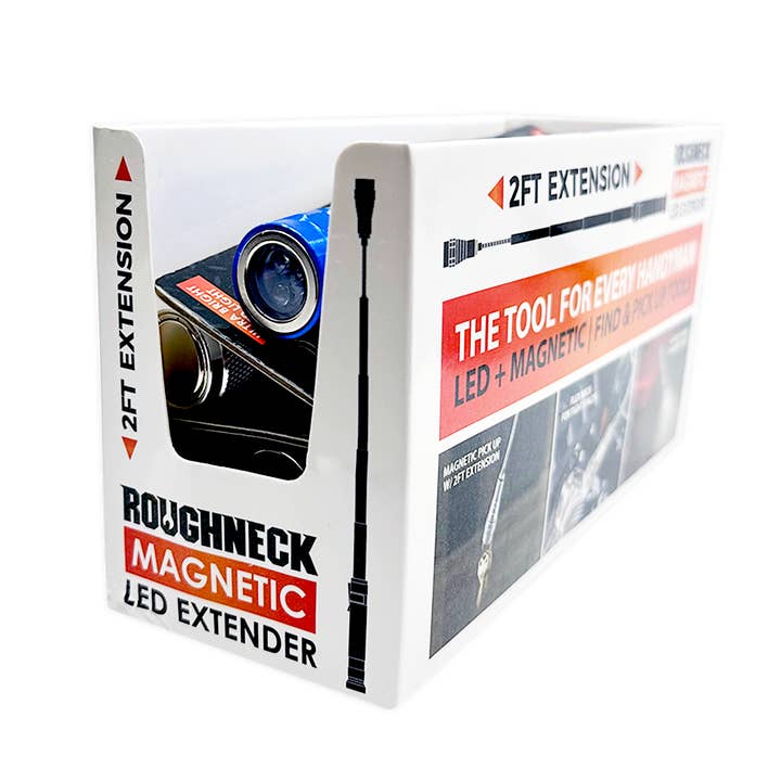 Novelty Brands - Wholesale Handheld Flashlight - Roughneck Magnetic LED Extender 2 ft Multi Tool - 4/Display3