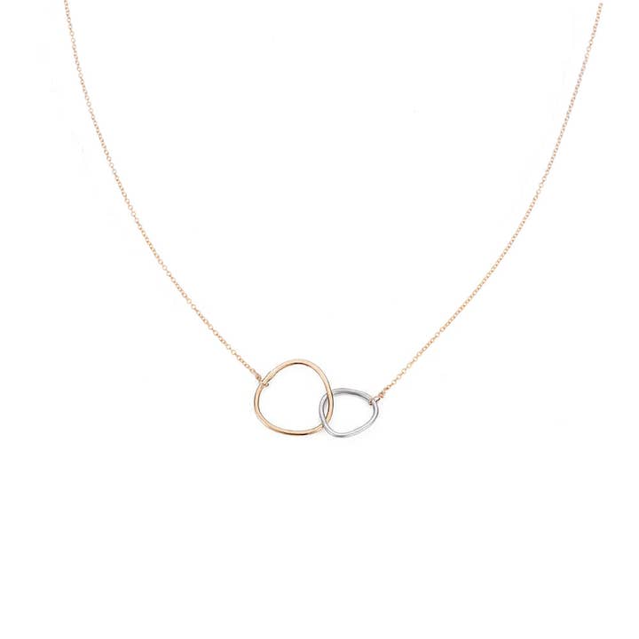 Collana ad incastro in argento e oro per la vendita all'ingrosso da parte di Colleen Mauer Designs