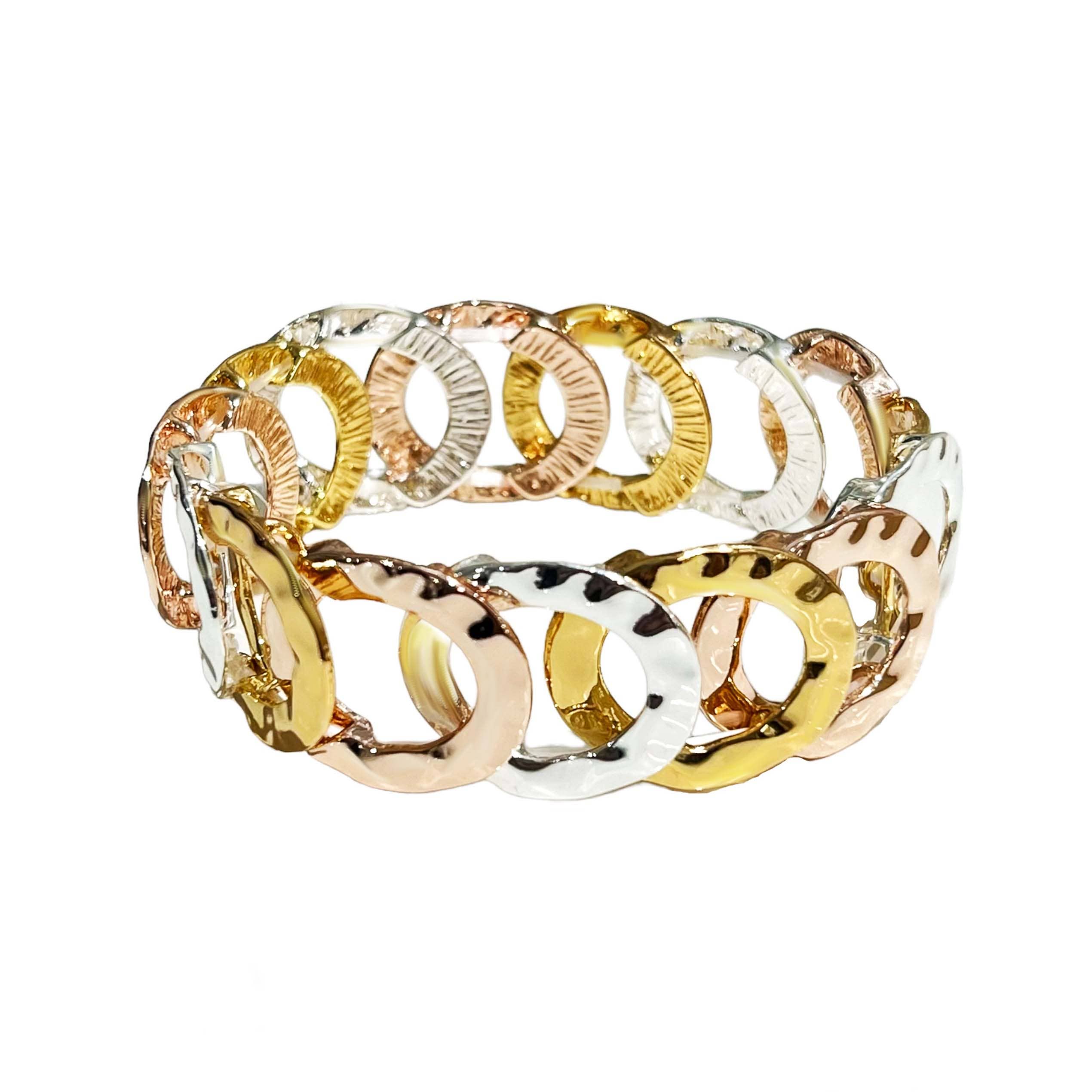 AMORINO SRL - Wholesale Bangle Bracelet - BRAIDED CIRCLE ELASTIC BRACELET - SW19515104C13