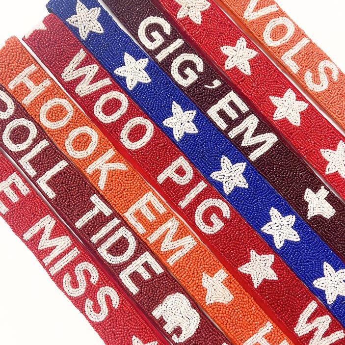 Sprinkled With Pink - Wholesale Bag Strap - Women's - Beaded Gameday Strap5