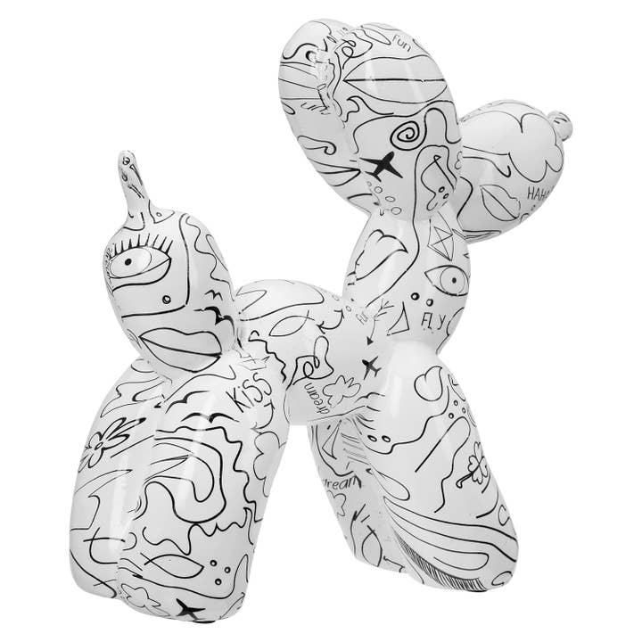 Modern style dog figure, white H.23 cm for wholesale on Faire3