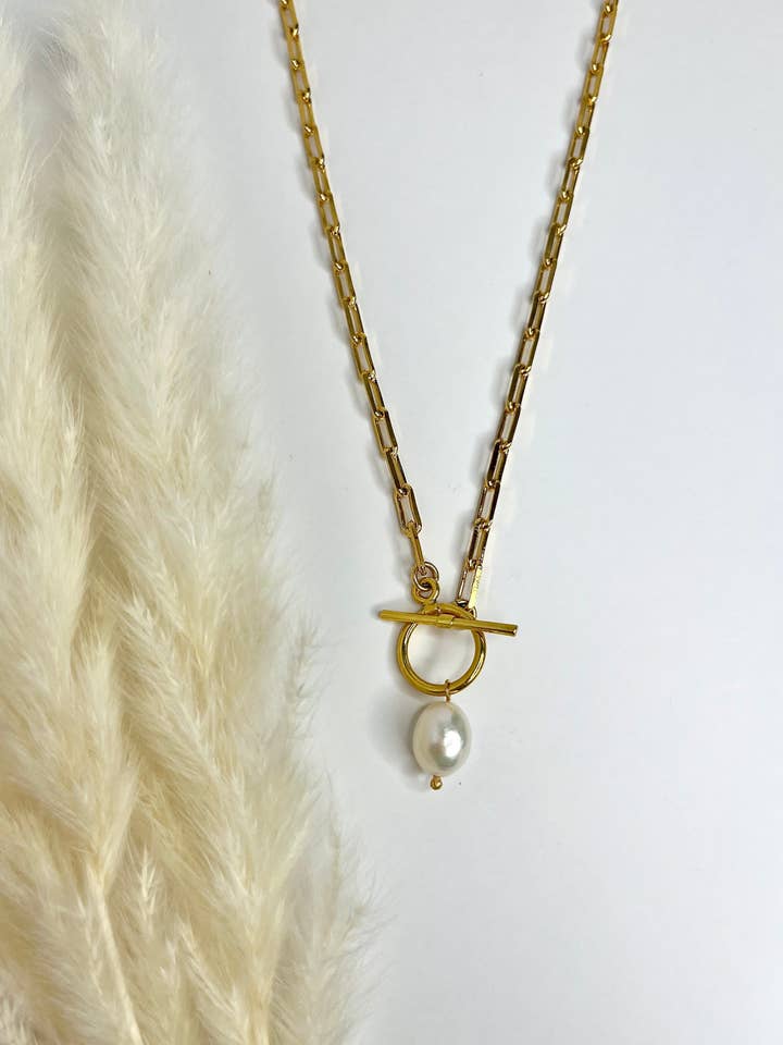 Halskette mit Anhänger aus Süßwasserperlen mit Knebelverschluss für den Großhandel von Lovely Sunday Jewelry