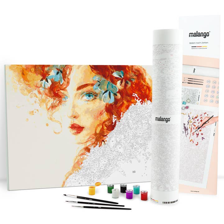 Maling efter tal - leder af rødt hår for engroshandel hos malango