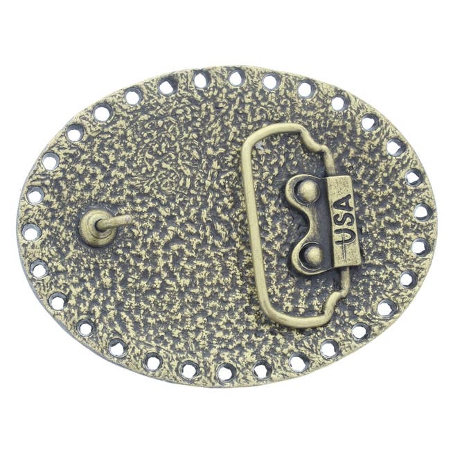 HHH Designs - Wholesale Belt Buckle - Unisex - indian chief belt Buckle, 4 x 3" oval