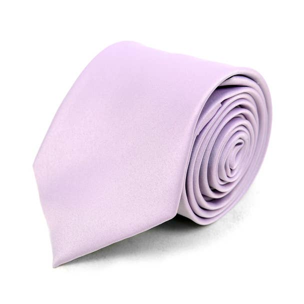 Selini New York - Wholesale Necktie - Men's - Men's Poly Solid Satin Slim Tie with Paper Band - PSBD2