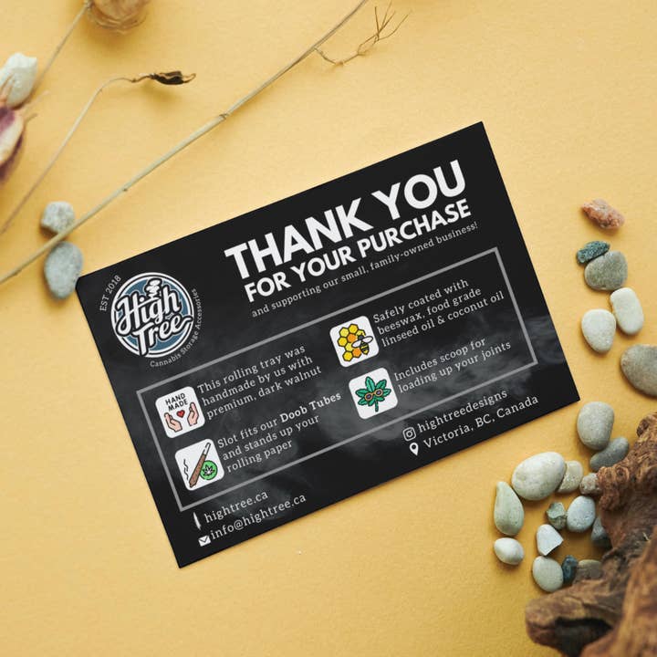 HighTree - Wholesale Decorative Tray - Solid Walnut Rolling Tray3