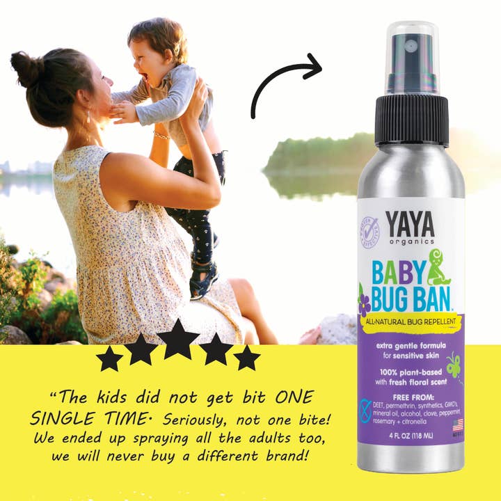 YAYA Organics - Wholesale Insect Repellent - Baby Bug Ban Repellent - 4 oz.