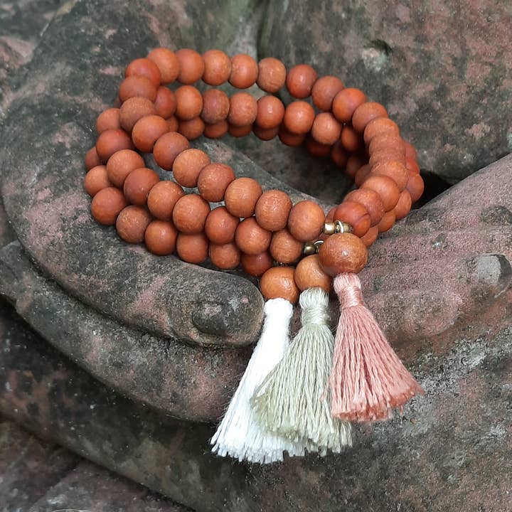 Bracelet | Mala | Sandal wood
 for wholesale by Koperberg