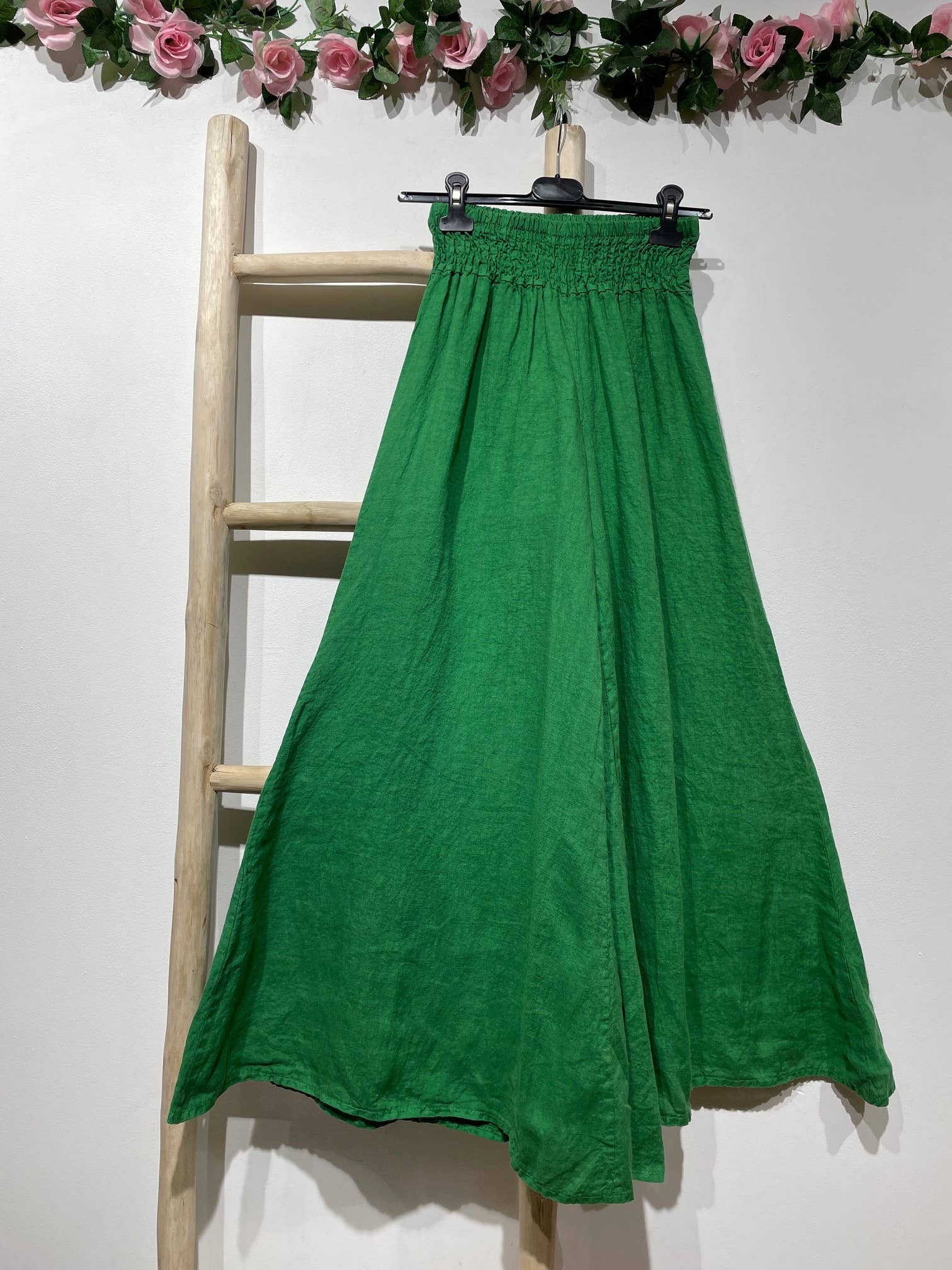 la maison des fibres naturelles - Wholesale Pants - Women's - Flared linen trousers 66031 100%LINEN52