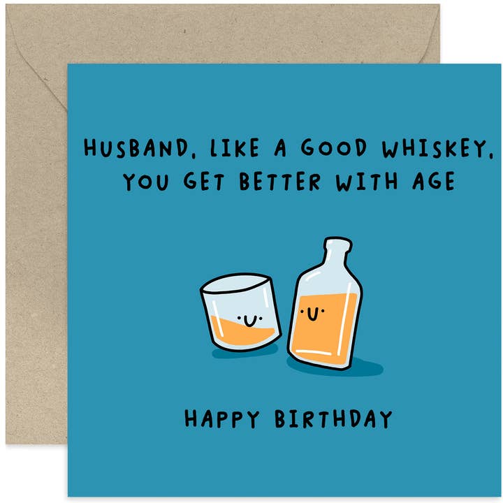 Whisky-Geburtstagskarte für Ehemann — Geburtstagskarte für Ehemann — für ihn für den Großhandel von Old English Company