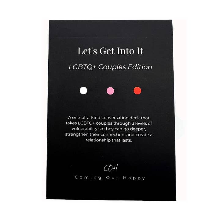 Let's Get Into It™️:LGBTQ Couples Edition Conversation Cards for wholesale by Coming Out Happy