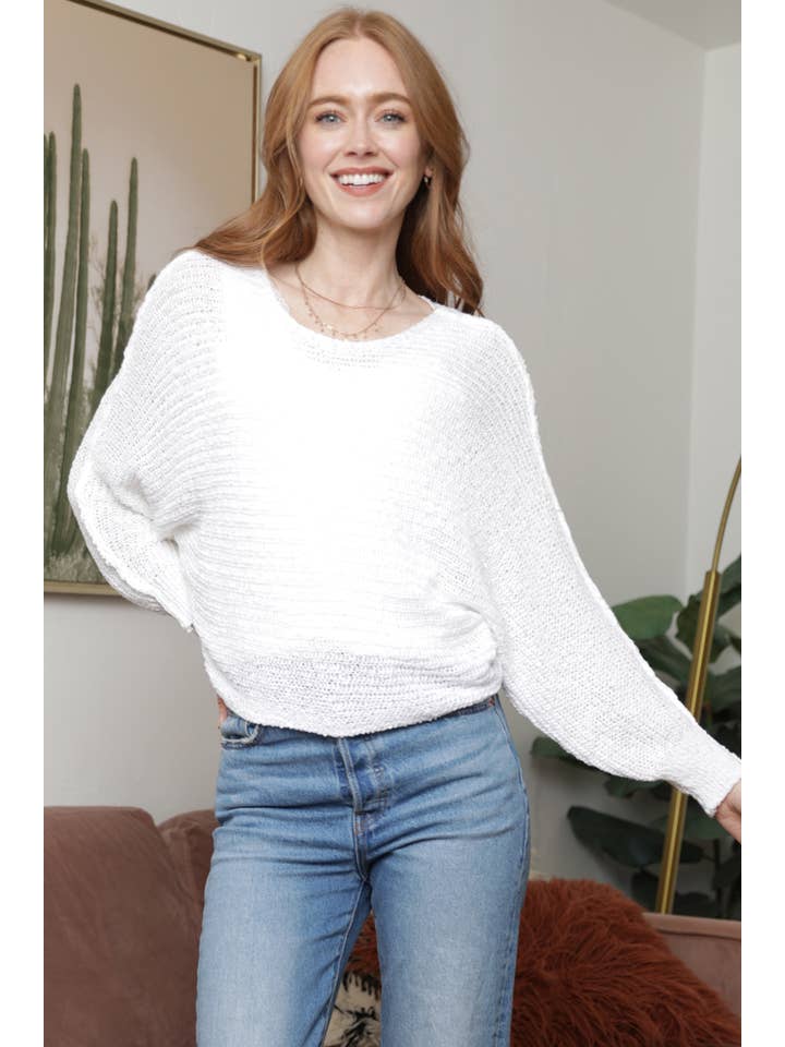 ANGIE - Wholesale Knit Sweater - Women's - XHQ18-ASIS OPEN KNIT LIGHT WEIGHT PULLOVER SWEATER7