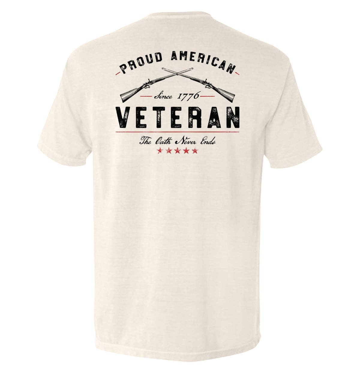 Shield Republic - Wholesale Screen Printed T-Shirt - Men's - Proud American Veteran The Oath Never Ends6