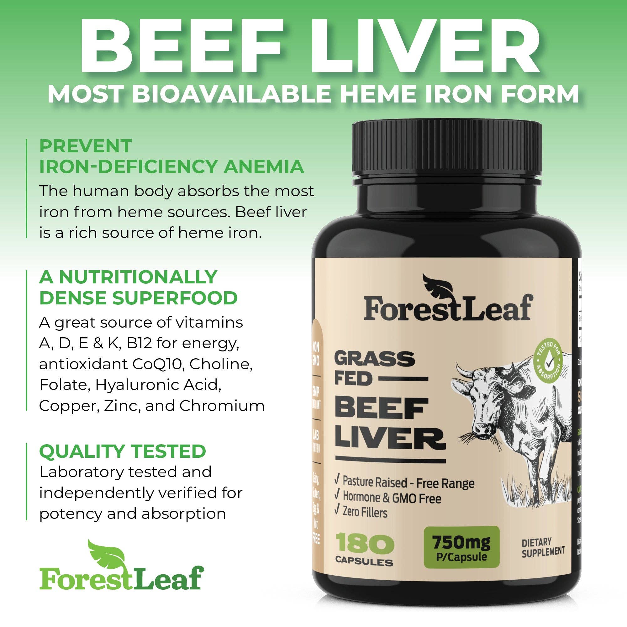 Forest Leaf - Wholesale Oral Supplement/Vitamin - Grass Fed Beef Liver4