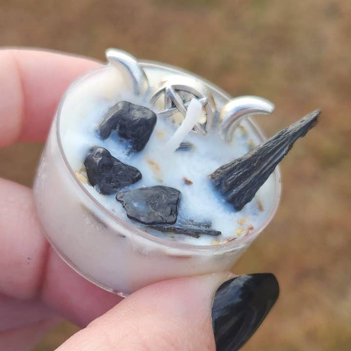 Hecate Deity Tealight Candles for wholesale by Callen Dark Arts