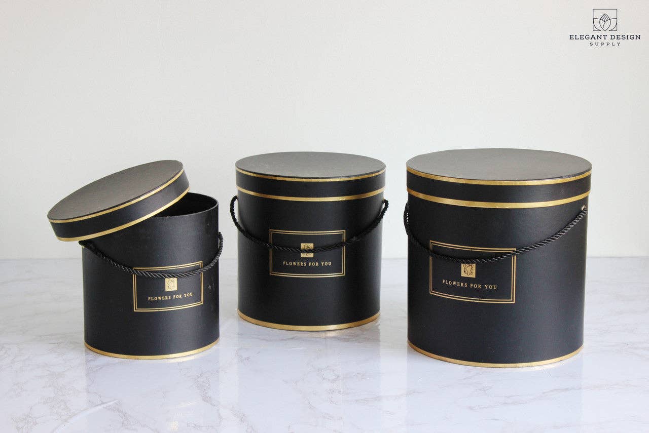 Elegant Design Supply - Wholesale Gift Box - Round "Flowers for you" Hat Flower Box7