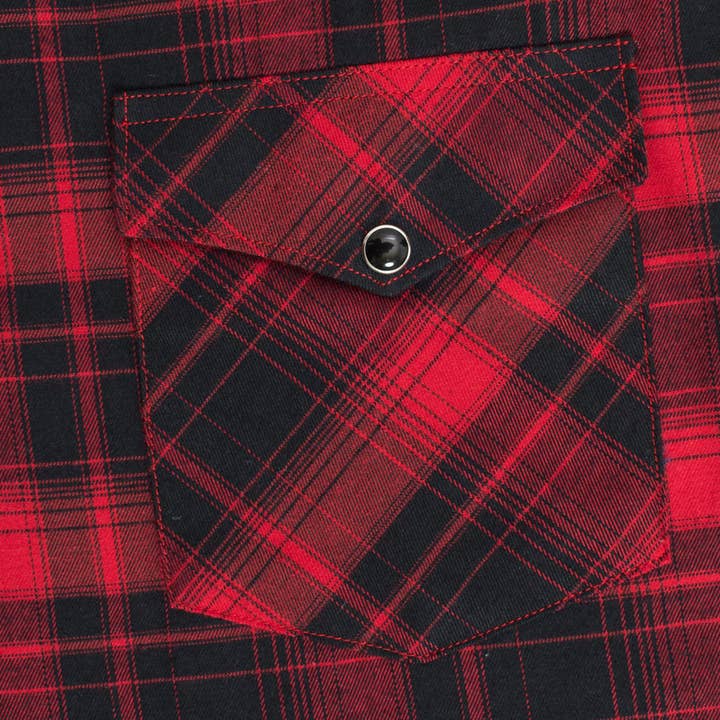 Rodeo Clothing - Wholesale Button Down Shirt - Men's - Men's Western Long Sleeve Flannel Shirts With Snap Buttons