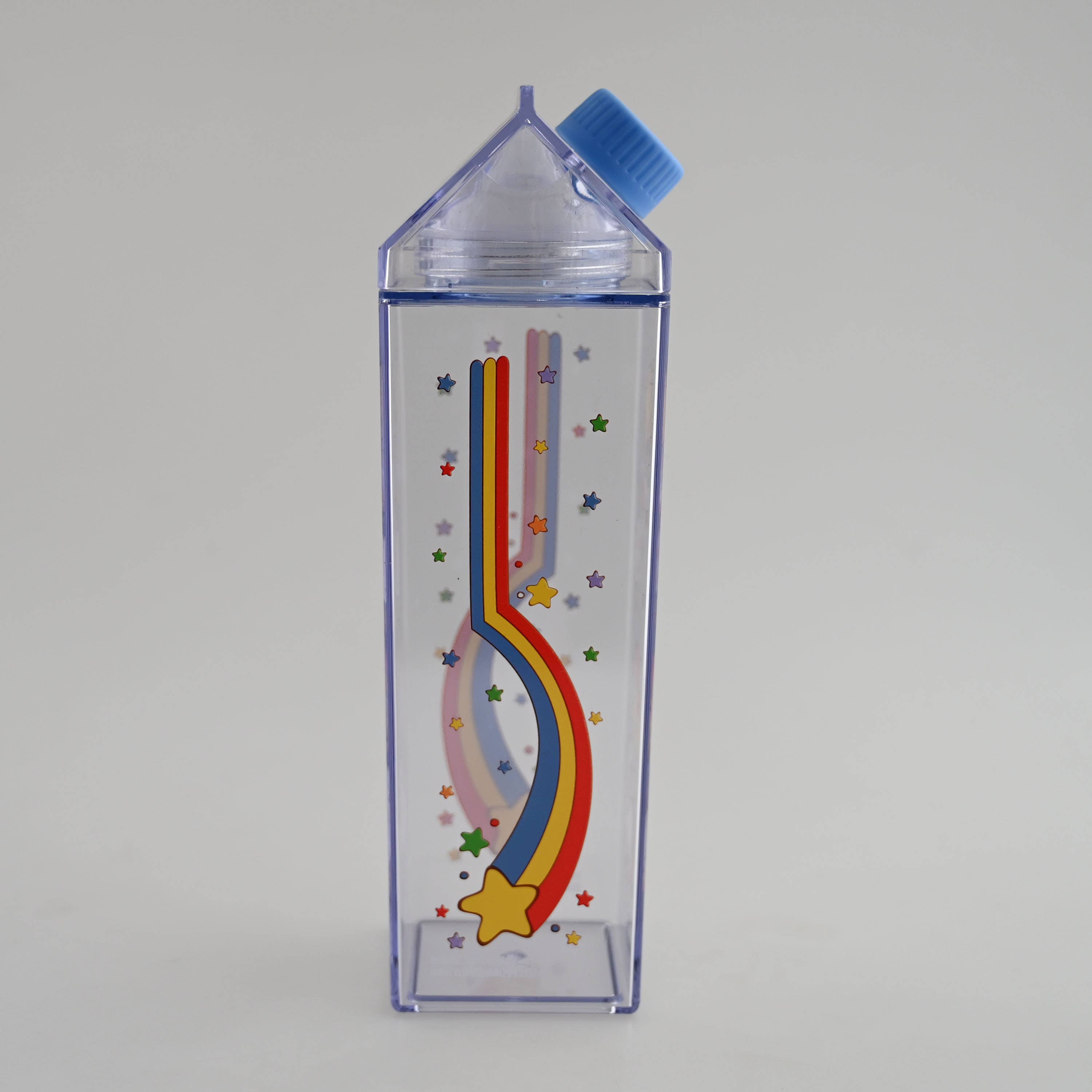 Silver Buffalo - Wholesale Water Bottle - Rainbow Brite Twink Rainbow Stars 16.2oz Plastic Milk Bottle4
