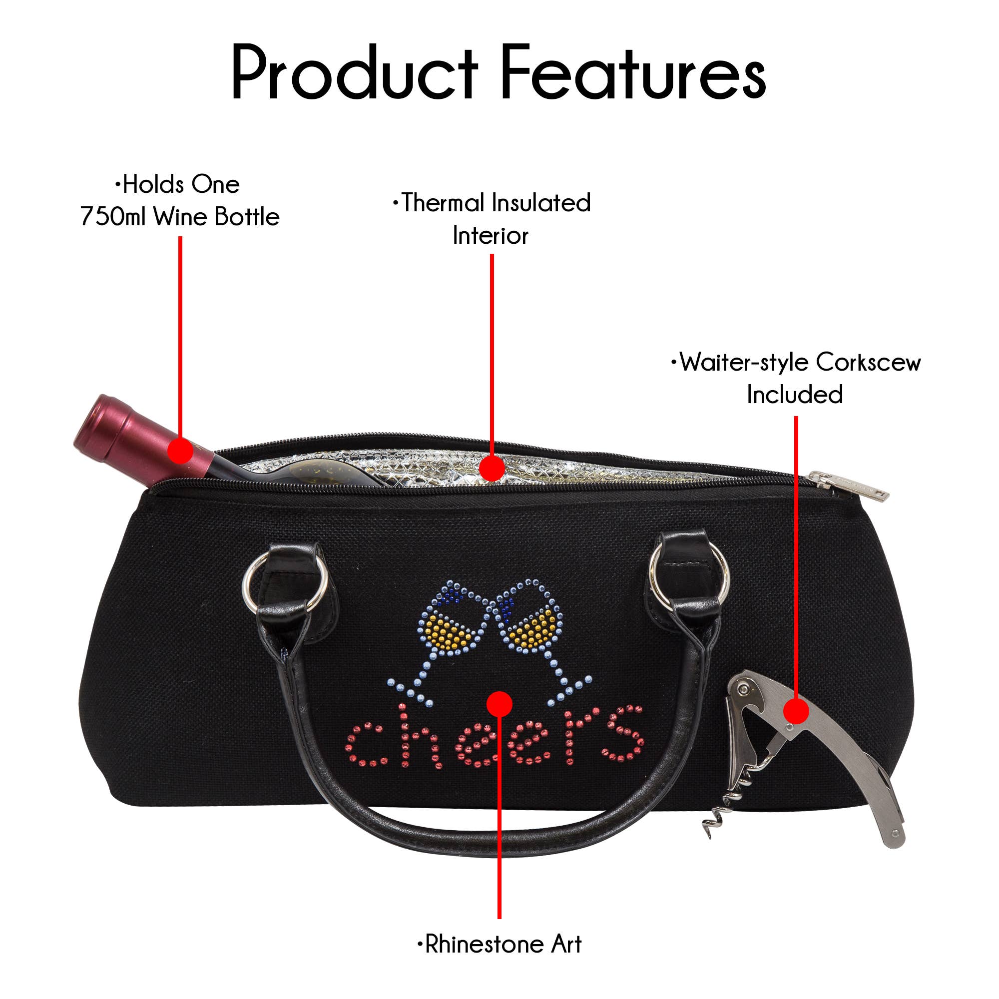 Primeware Inc. - Wholesale Wine Tote - Wine Clutch | Wine Purse Tweed Design9