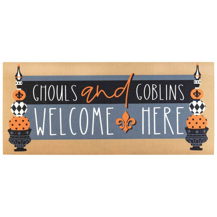 DOORMAT INSERT WELCOME GHOULS AND GOBLIN for wholesale by Magnolia