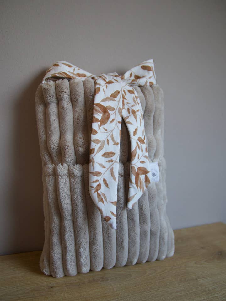 Booksleeve Luxe Bow "Beige & Blossom" for wholesale by BookBijou