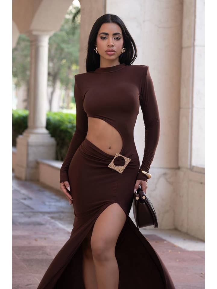 5besties inc - Wholesale Dress - Women's - CUTOUT SIDE MAXI DRESS5