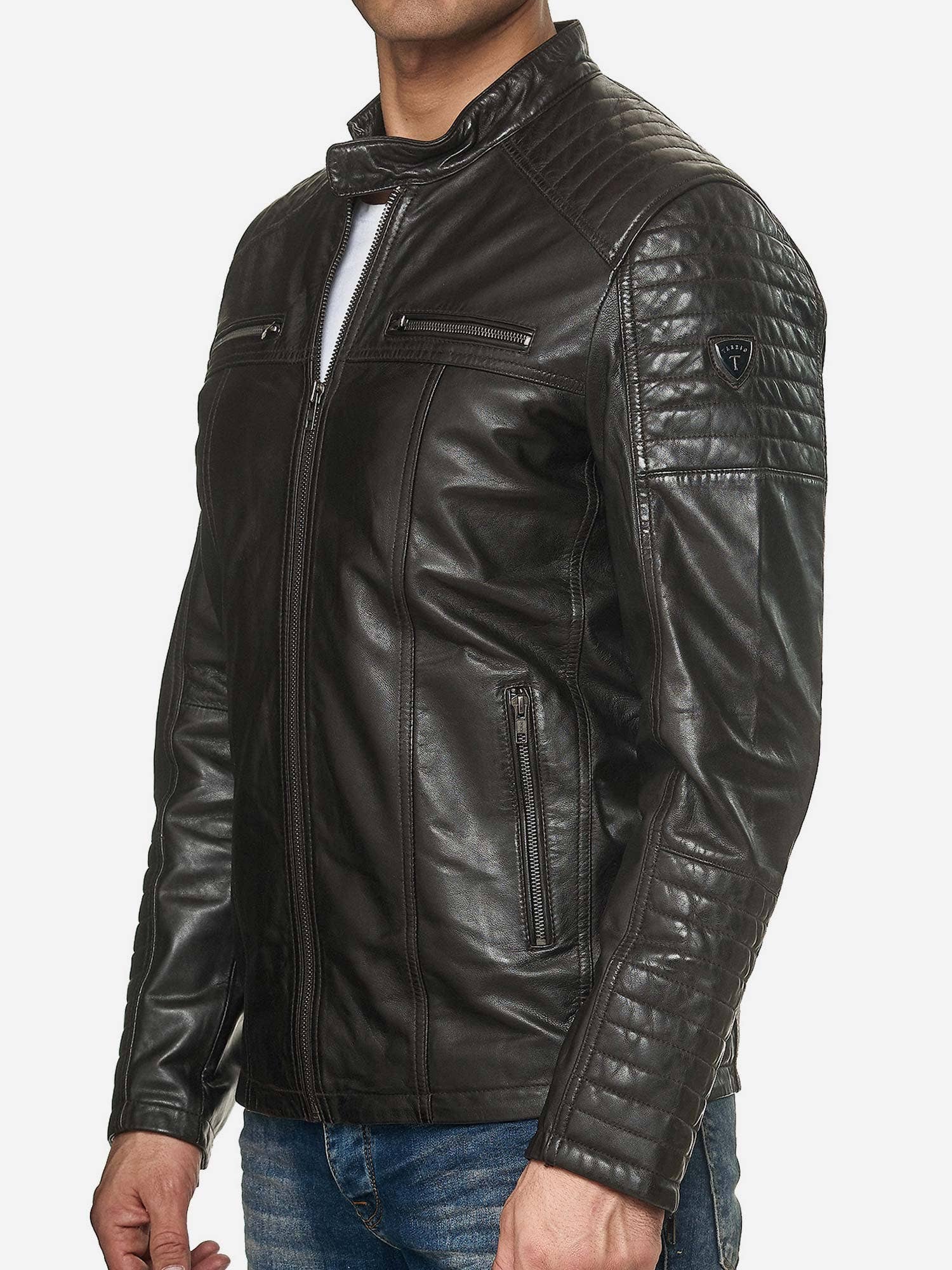 Tazzio – Großhandel Lederjacke – Herren – Tazzio Herren Jacke Lederjacke Biker Echtleder 197099