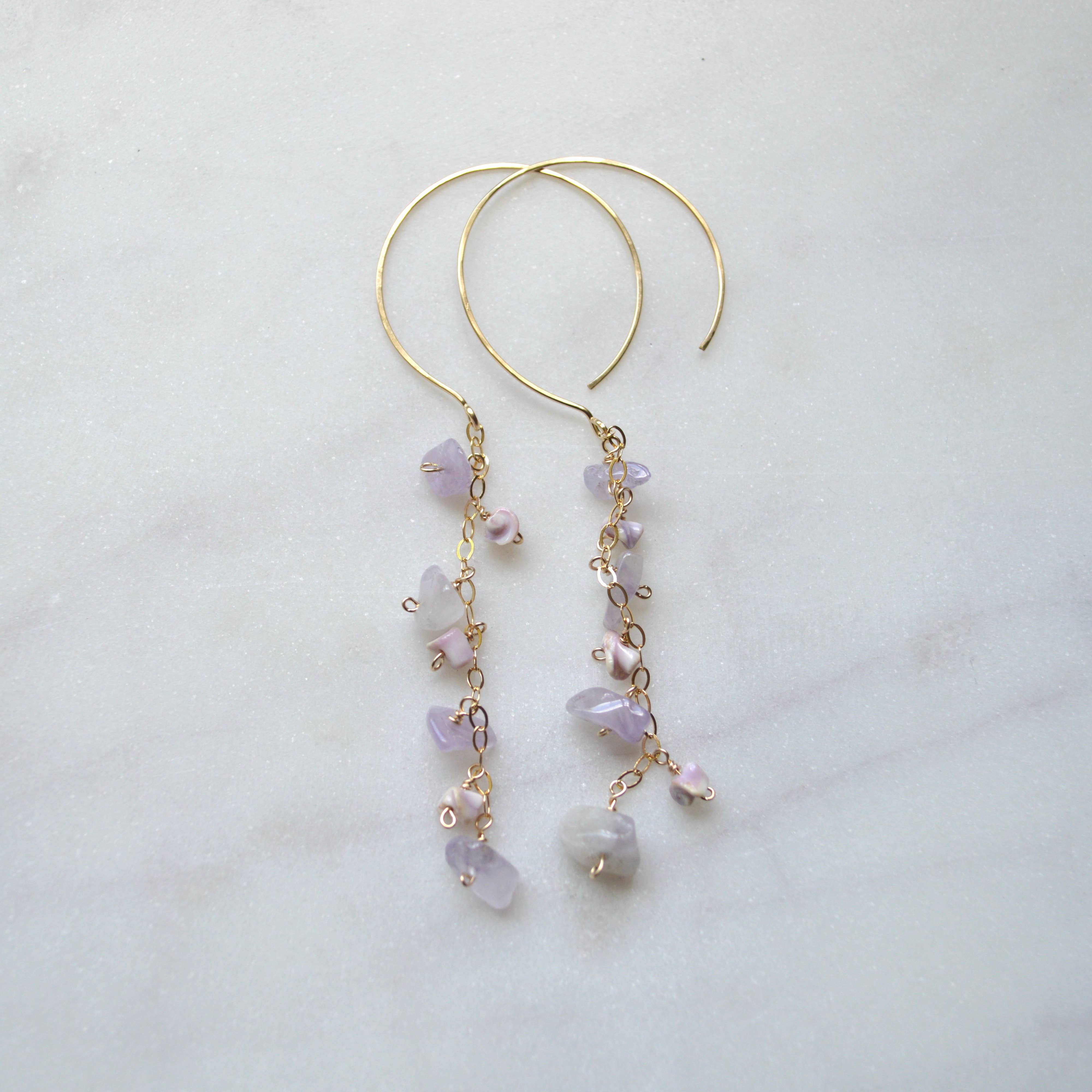 Salty But Sweet - Wholesale Dangle Earrings - Dangling Amethyst Earrings7