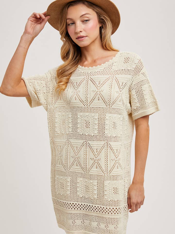 Bluivy - Vente Robe – femme - ROBE DROITE EN TRICOT AZTÈQUE19