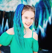 Magic Manes - Wholesale Hair Extensions - Neptune Teal Blue and Aqua Wavy Ponytail Hair Extension3