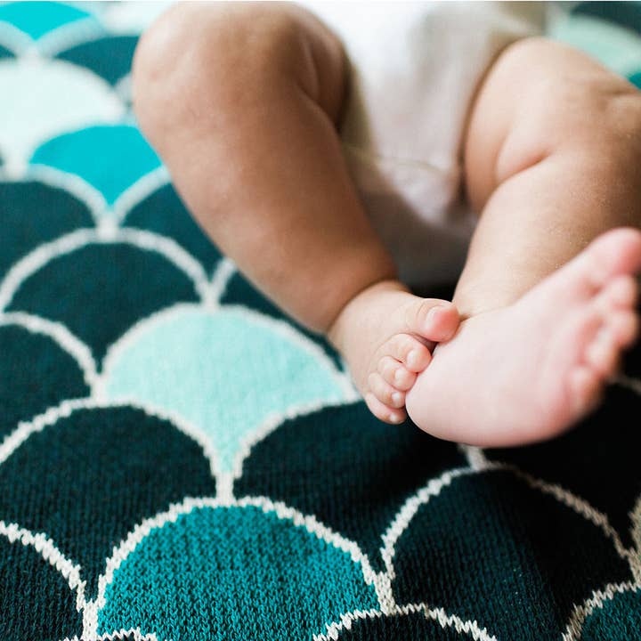 Seek & Swoon - Vendita all'ingrosso Coperta - Bambini e neonati - Zellige, coperta per bebè, motivo: sirena, marocchina, decorazione per la cameretta dei bambini