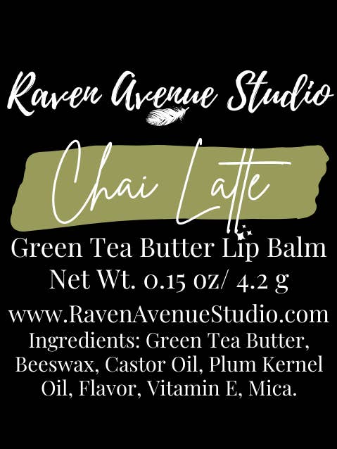 Baume à lèvres au beurre de thé vert Chai Latte pour la vente par Raven Avenue Studio